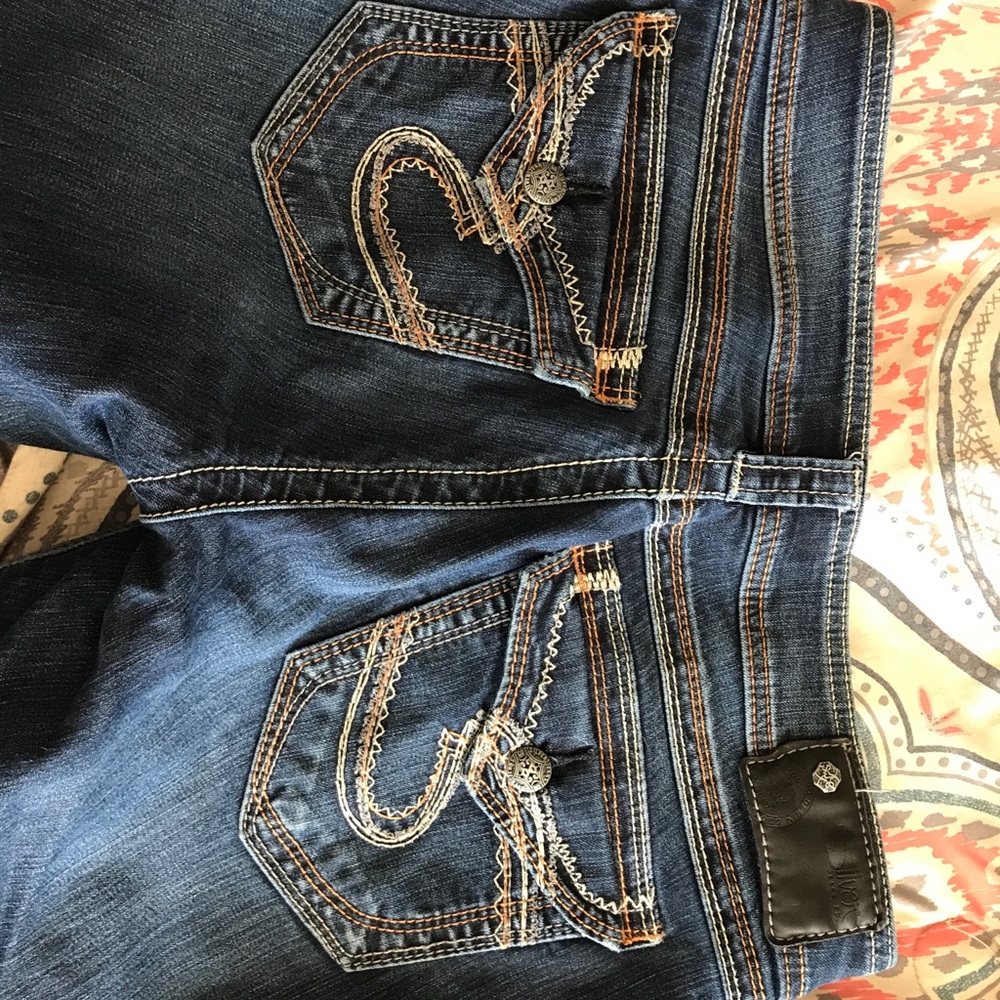 Women’s silver jeans